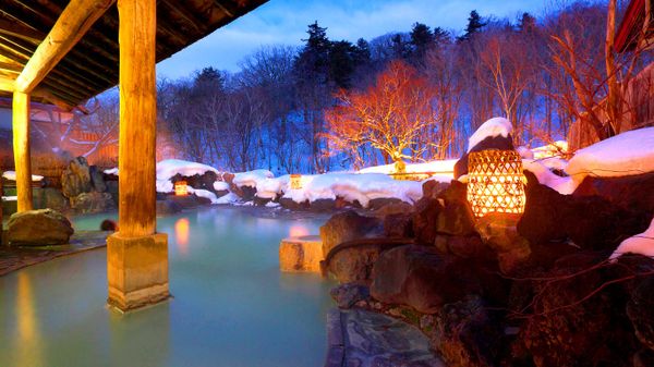 ｢雪の松川温泉｣岩手, 八幡平市