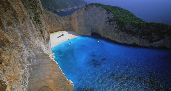 Shipwreck Beach on the Greek island of Zante