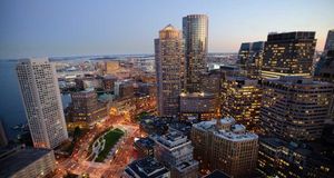 Boston, Massachusetts skyline -- Walter Bibikow/age fotostock/Photolibrary &copy; (Bing United States)