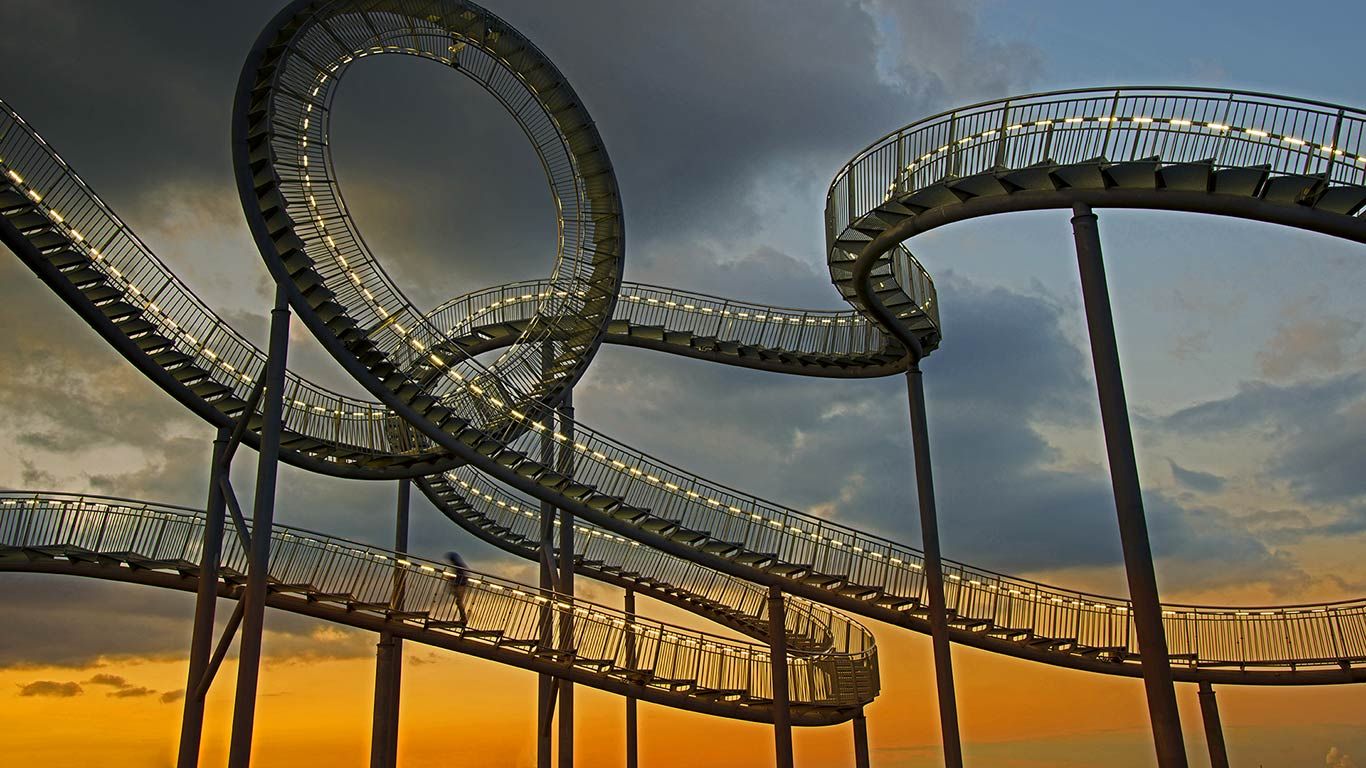 Tiger and Turtle - Magic Mountain, an art installation in Angerpark, Duisburg, Germany