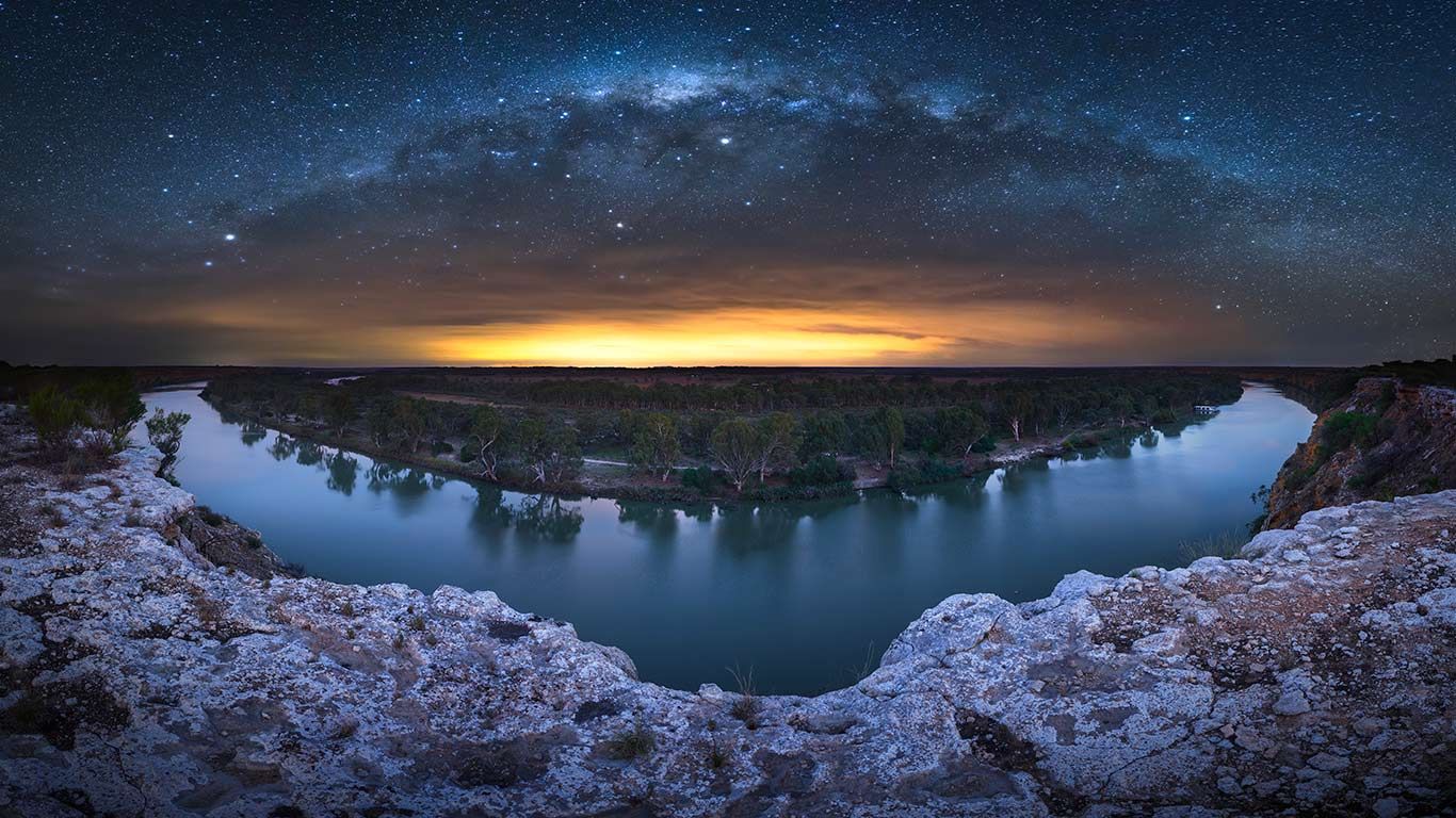 Milky Way over Murray River, Australia