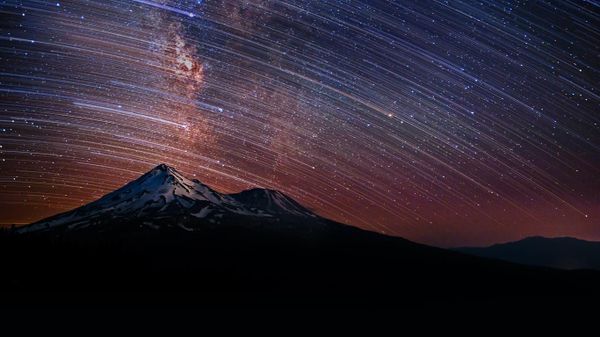 ｢シャスタ山の星空｣アメリカ, カリフォルニア州