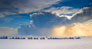 Chairs line the beach in St. Petersburg, Florida -- SIME / eStock Photo &copy; (Bing Canada)