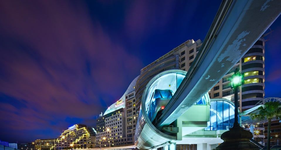 Monorail stop at Darling Harbour, Sydney, Australia