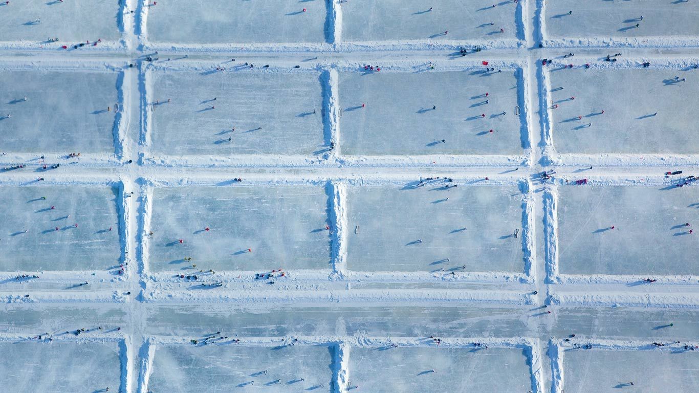USA Pond Hockey National Championships at Dollar Lake in Eagle River, Wisconsin