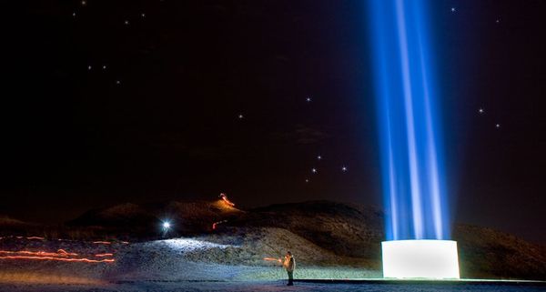 Imagine Peace tower, Videy Island, Reykjavik Iceland