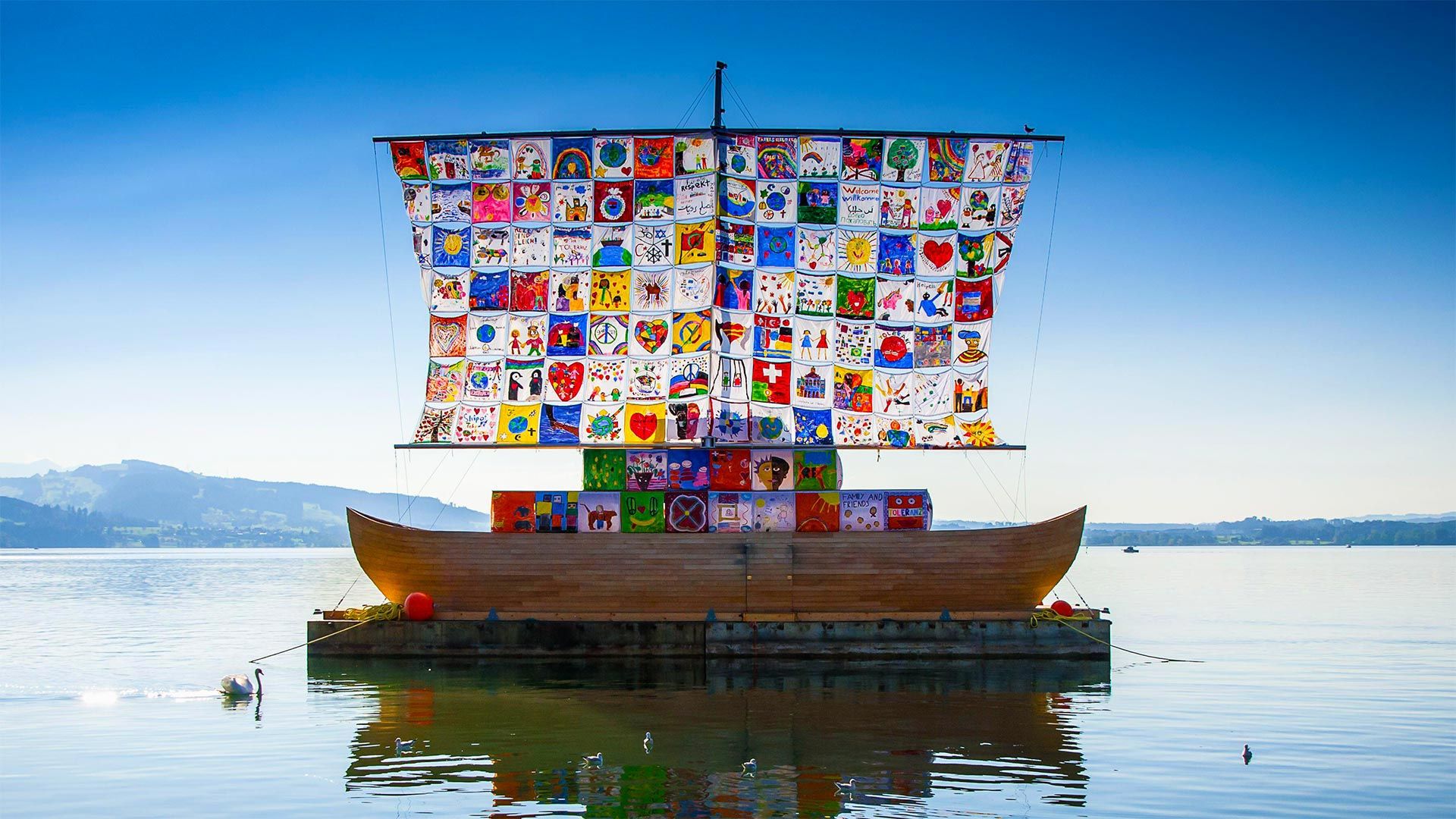 The Ship of Tolerance, an international art installation in Zug, Switzerland