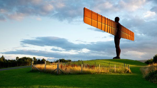 The Angel of the North in Gateshead, Tyne and Wear