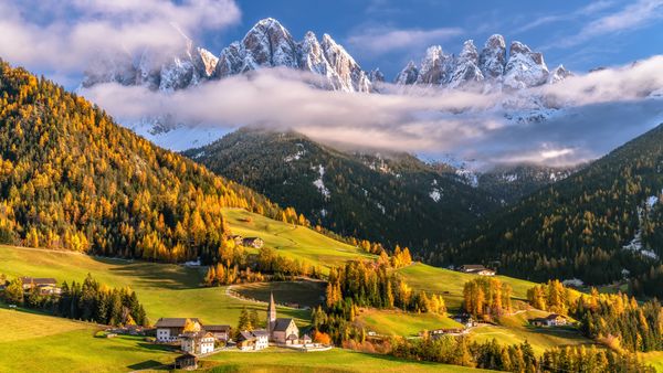 La Val di Funes, Bolzano, Trentino-Alto Adige, Italia