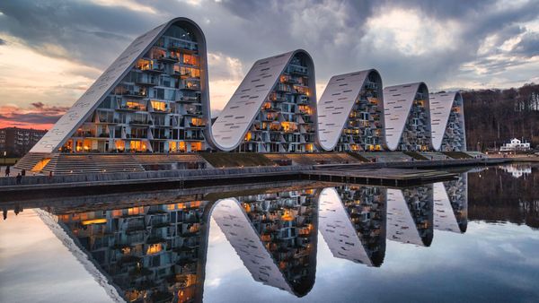 The Wave residential building, Vejle, Denmark