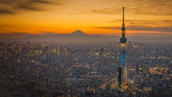 夕暮れの東京スカイツリー,  東京