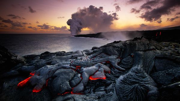 Kilauea erupting, Hawai’i Volcanoes National Park