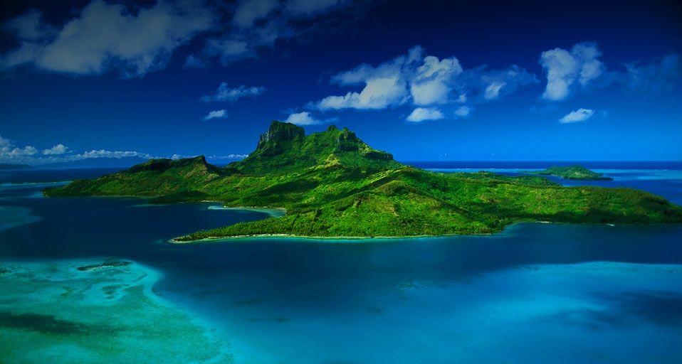 Aerial view of Bora Bora
