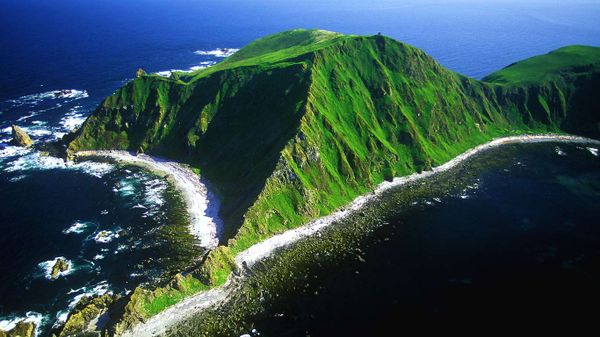 Aerial View of Triangle Island Ecological Reserve, British Columbia, Canada