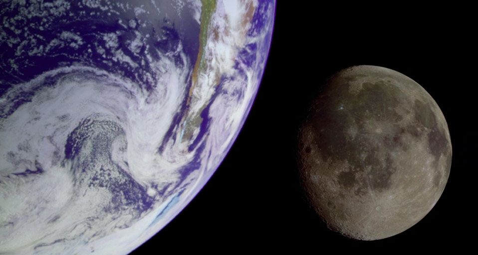 The Earth and Moon
