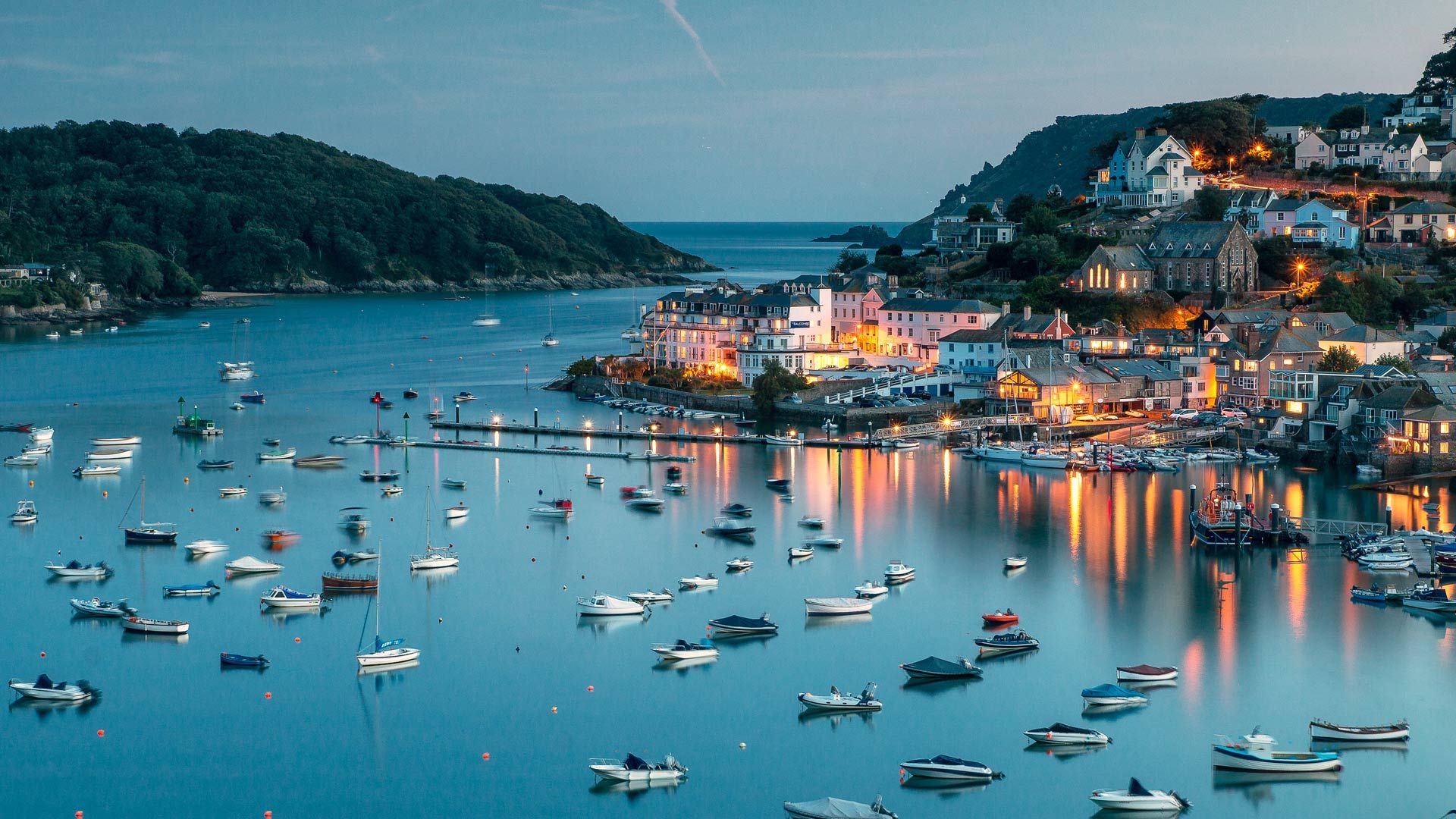 Salcombe Harbour on the south coast of Devon, England