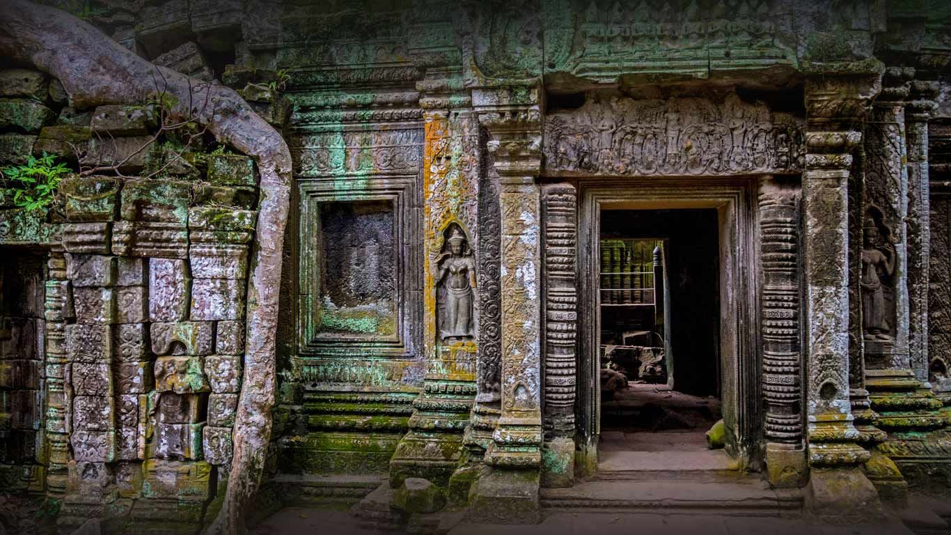 Ta Prohm temple at Angkor, Cambodia