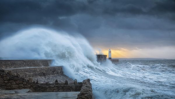 Faro di Porthcawl, Galles meridionale, Regno Unito