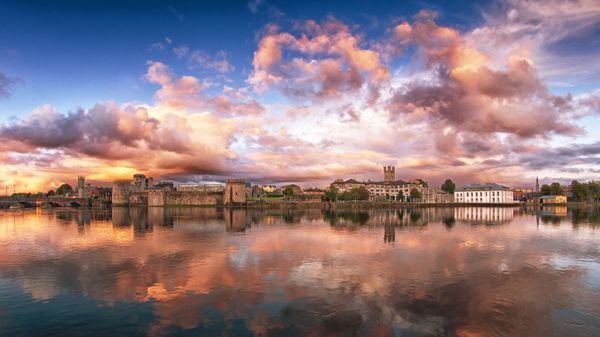 A view across the River Shannon in Limerick, County Limerick, Ireland