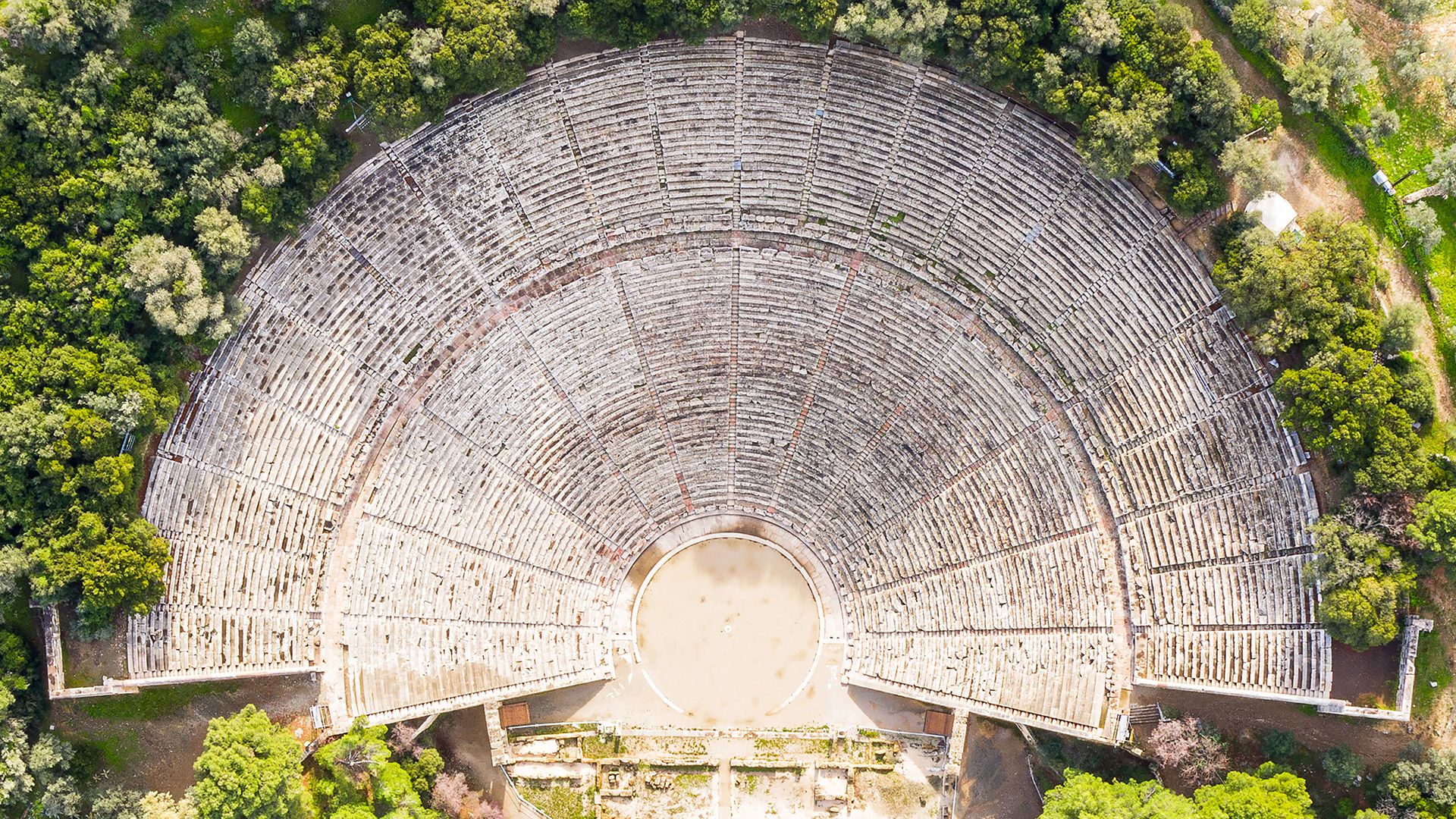 Ancient theater of Epidaurus in Argolis province, Greece