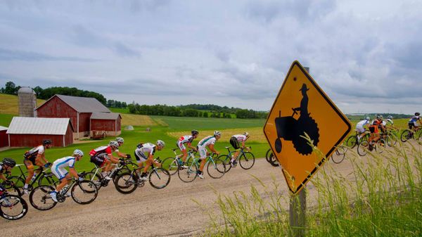 Tour of America's Dairyland racers near Fond du Lac, Wisconsin
