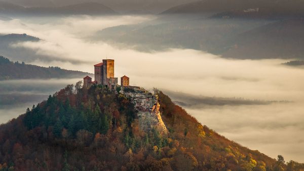 Trifels Castle in the Palatinate Forest, Rhineland-Palatinate, Germany