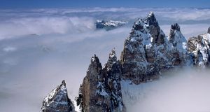 Jagged peaks in the Patagonian Andes in Argentina --  Galen Rowell/Corbis &copy; (Bing Australia)