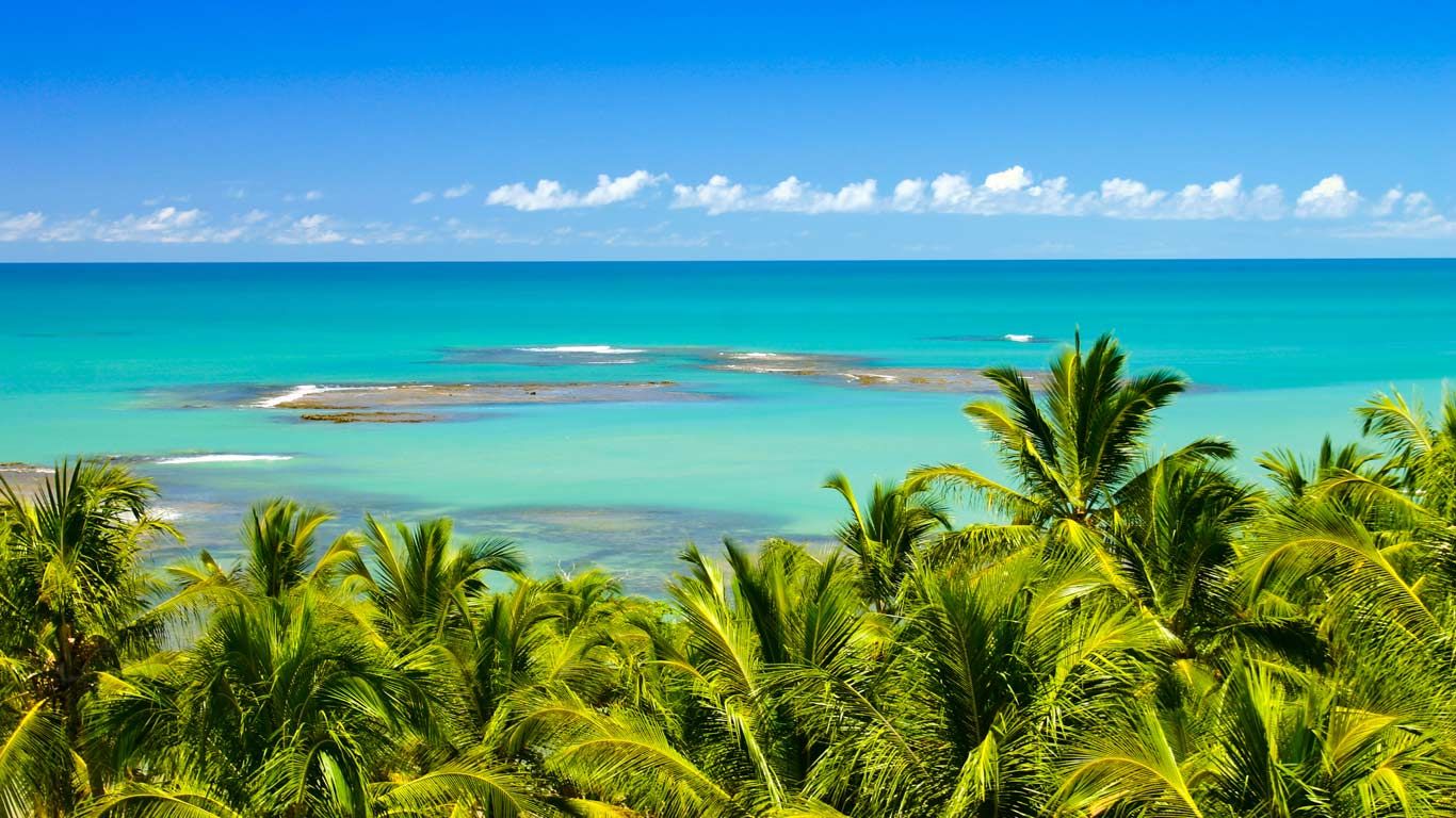 Mirror Beach near Trancoso, Bahia, Brazil