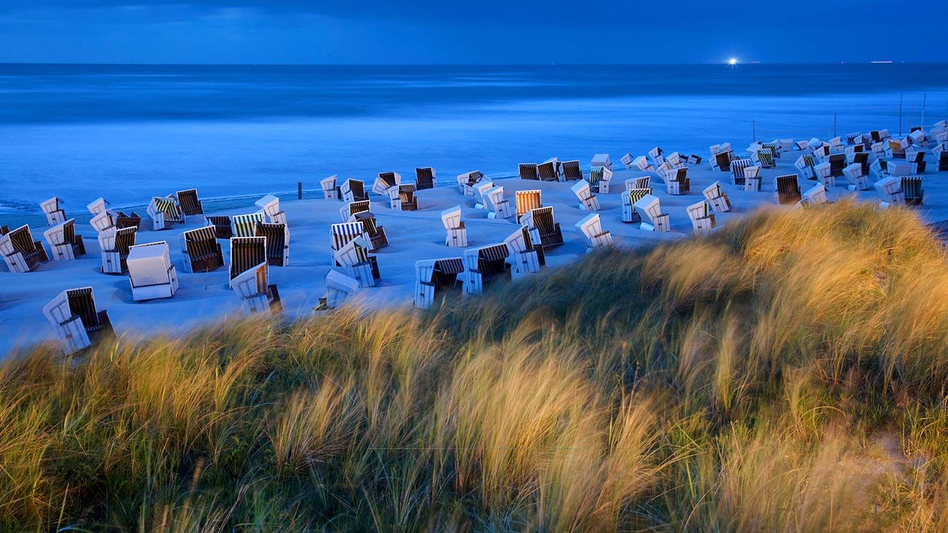 Strandkörbe auf Wangerooge, Ostfriesische Inseln, Niedersachsen, Deutschland