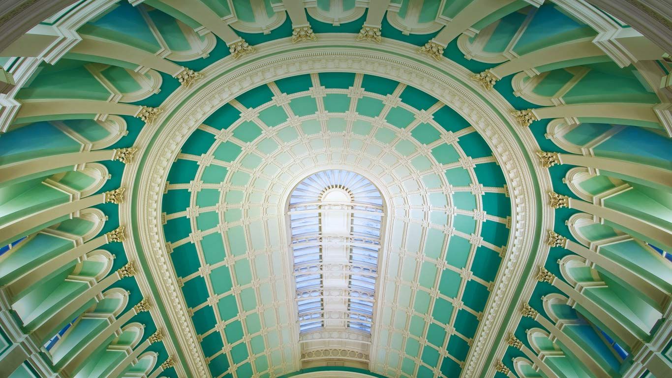 The dome of the Reading Room of the National Library of Ireland in Dublin