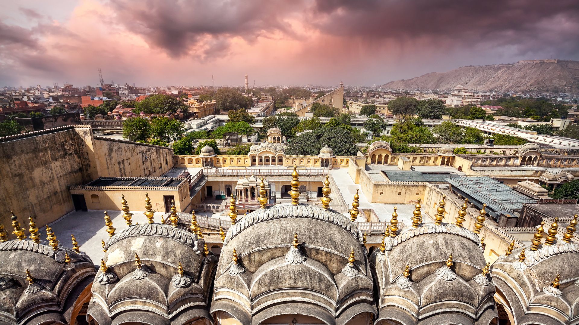 View over Jaipur from Hawa Mahal, Rajasthan