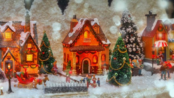 Miniature Christmas village in Strasbourg, France