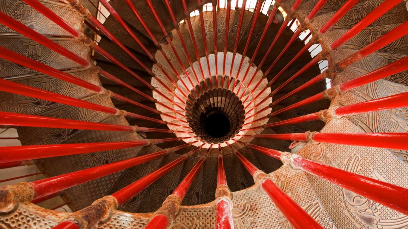 Spiral staircase, Ljubljana Castle, Ljubljana, Slovenia