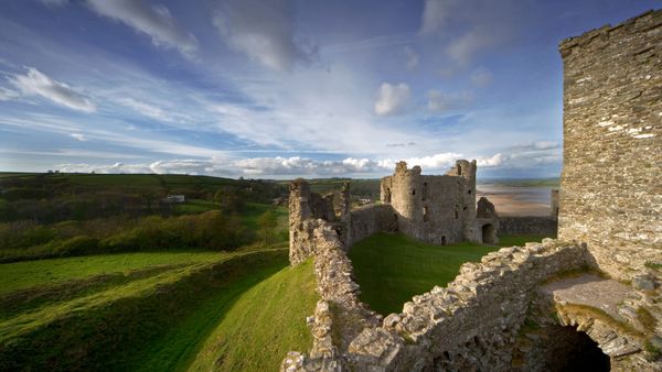 Llansteffan Castle, Carmarthenshire, Wales