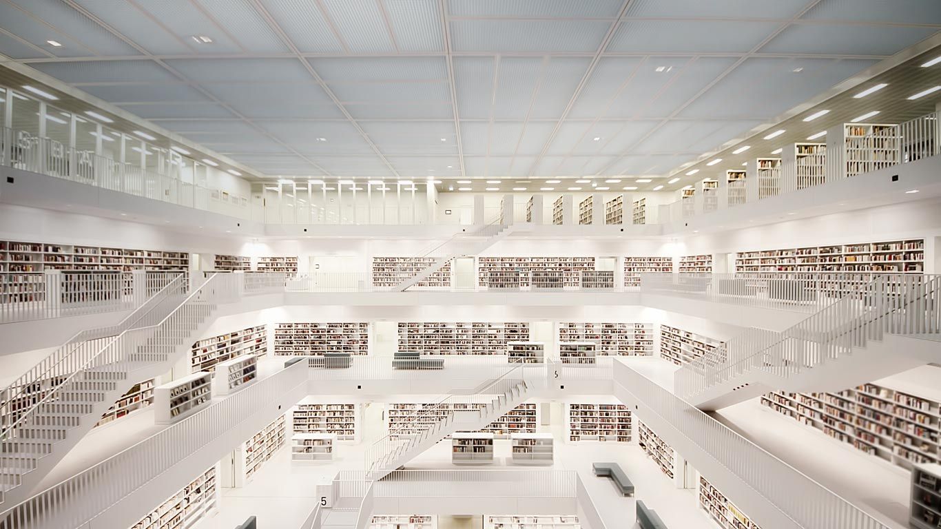 Stuttgart City Library, Mailänder Platz in Stuttgart, Germany