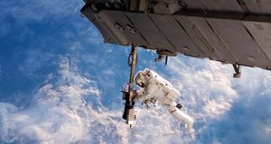 Space walk outside of the International Space Station -- StockTrek/Superstock &copy; (Bing New Zealand)