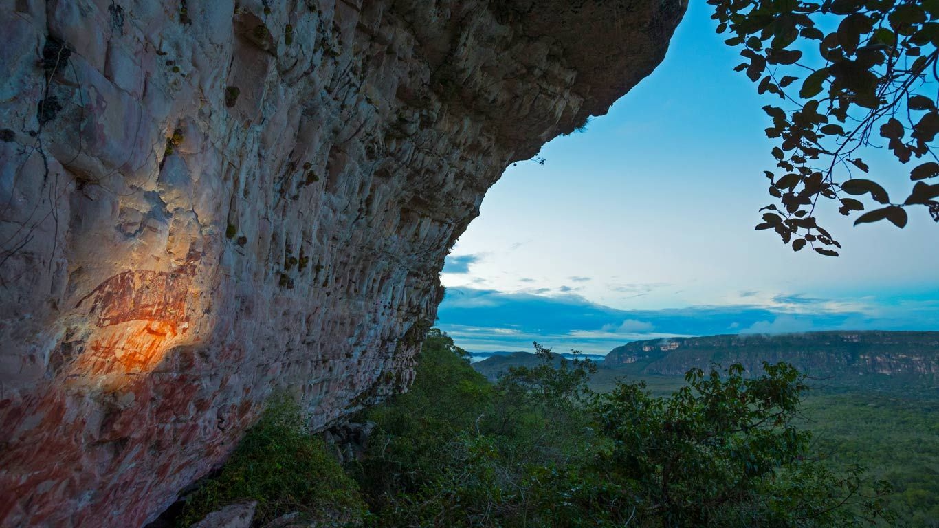 Ancient rock art in Chiribiquete National Natural Park, Colombia
