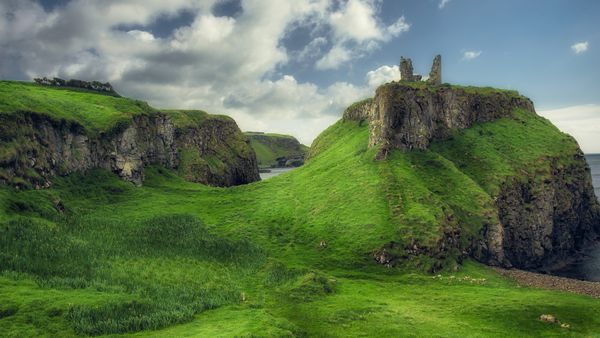 Ruins of Dunseverick Castle, County Antrim, Northern Ireland