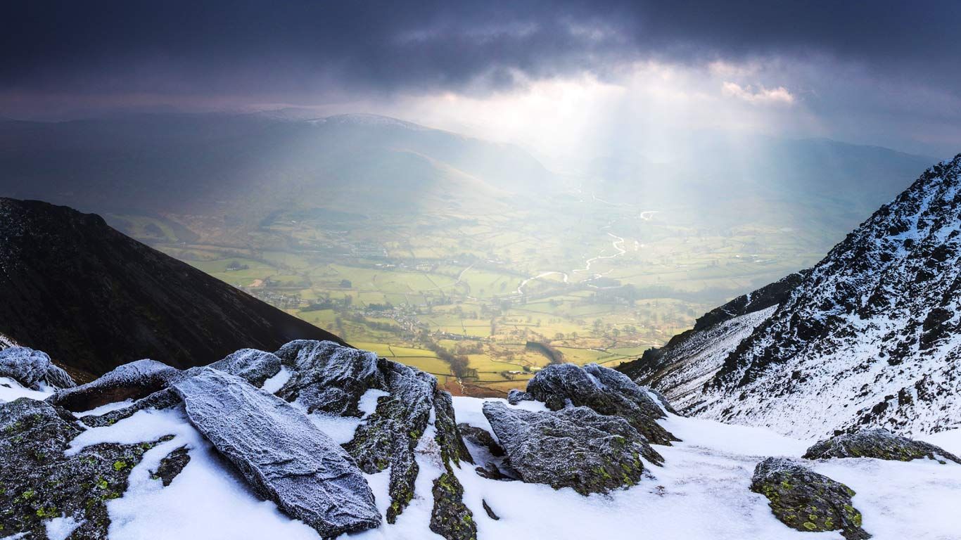 Looking down to St John's in the Vale, Lake District