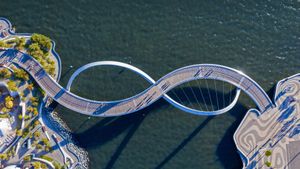 伊丽莎白女皇码头桥，澳大利亚珀斯 (© Amazing Aerial Agency/Offset by Shutterstock)(Bing China)