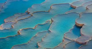 Travertine terraces of Pamukkale, Turkey (© Ocean/Corbis) &copy; (Bing Australia)