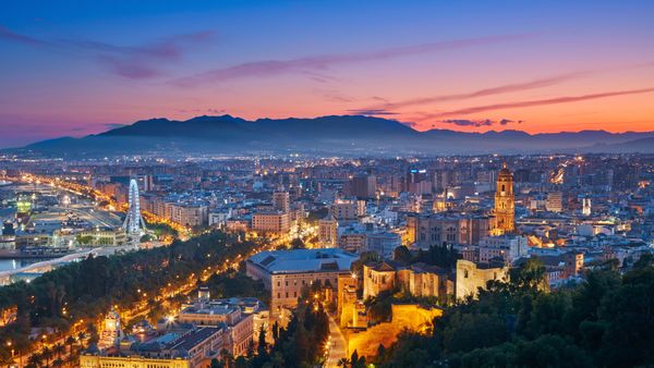 Atardecer en Málaga, Andalucía, España