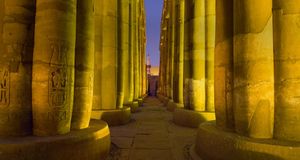 Columns in Court of Amenophis, Luxor Temple, Luxor, Egypt (© Ian Cumming / Axiom) &copy; (Bing New Zealand)