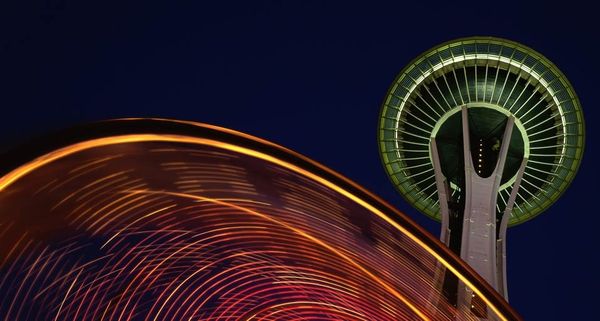 美国西雅图的夜景