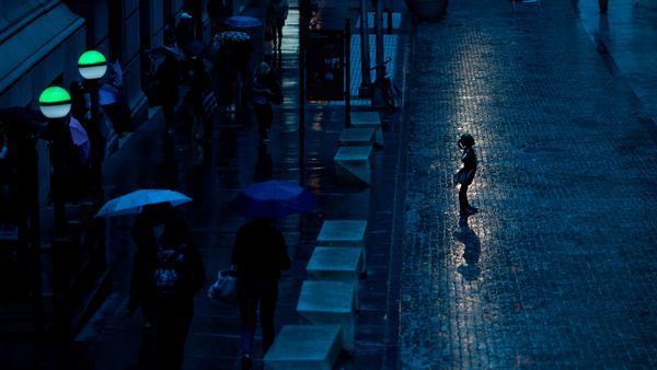 Statua della Fearless Girl di fronte alla Borsa di New York, New York City, USA