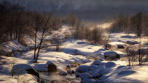 白馬三山の雪景色 (© Thirawatana Phaisalratana/Getty Images)(Bing Japan)