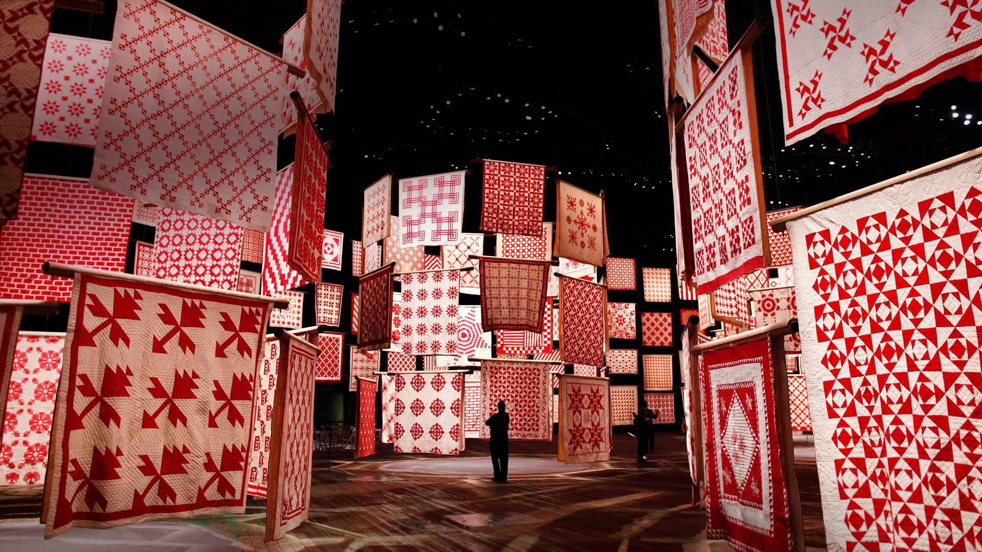 'Infinite Variety: Three Centuries of Red and White Quilts' at the American Folk Art Museum in New York City in 2011, for National Quilting Day