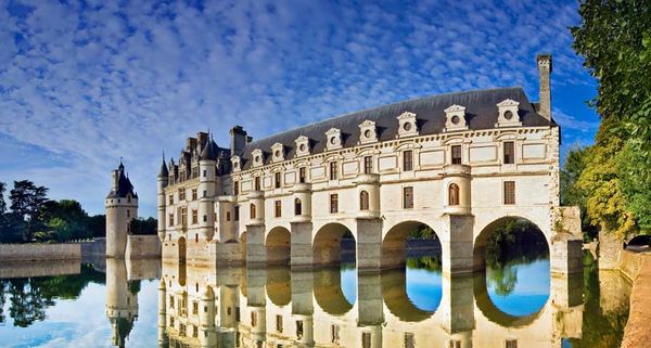 Chateau de Chenonceau on the River Cher in the Loire Valley, France