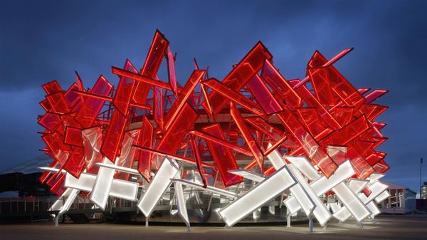 2012年伦敦可口可乐节奏空间，建筑师：Asif Khan & Pernilla Ohrstedt