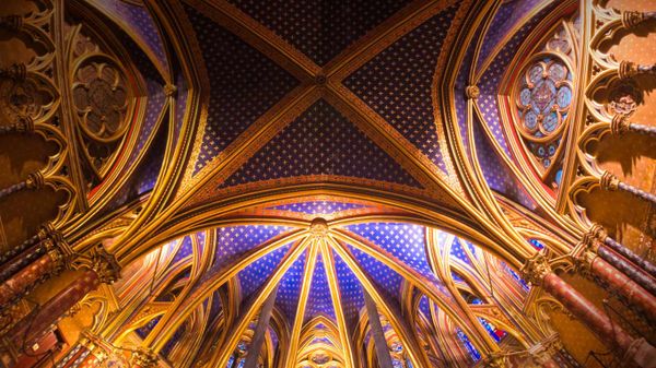 Intérieur de la Sainte-Chapelle à Paris, Île-de-France